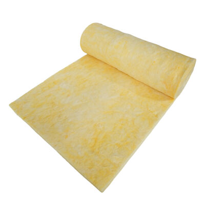 glass Insulation yellow Color Sound Absorption Fiberglass Insulation Roll Glass Wool Blanket Unfaced