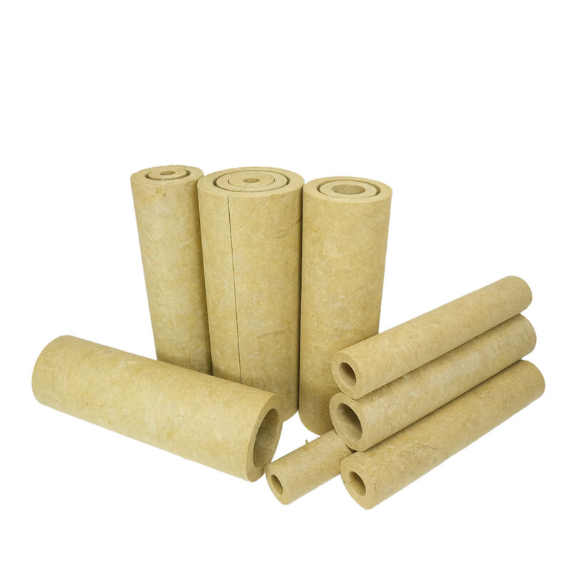 FANRYN Rock Wool Pipe - Non-combustible Class A1 Mineral Wool Pipe with 0.035 W/m·K Thermal Conductivity and -270°C to 700°C Temperature Resistance