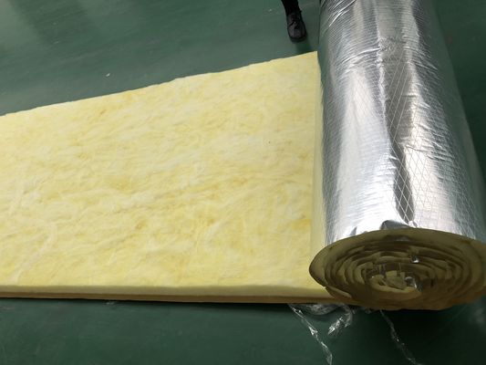 Manta de Lã de Vidro com Resistência ao Fogo Classe A e Alta Resistência à Umidade, com Condutividade Térmica de 0,031-0,042 W/mK para HVAC e Envolvimento de Tubos